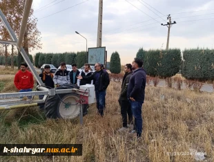 بازدید دانشجویان مکانیک ماشین آلات آموزشکده ملی مهارت کشاورزی شهریار از معاونت اداره آب و خاک 3